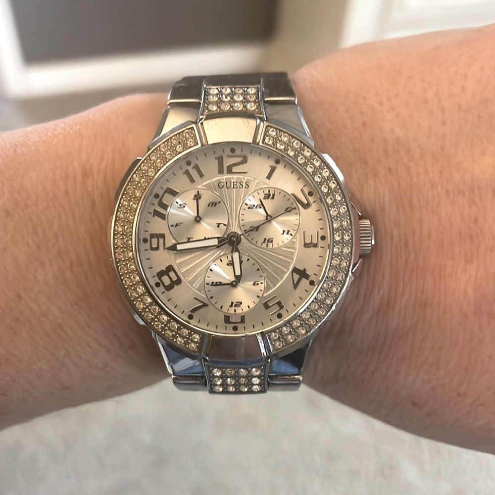 Guess Women’s Watch Stainless Steel with Bling